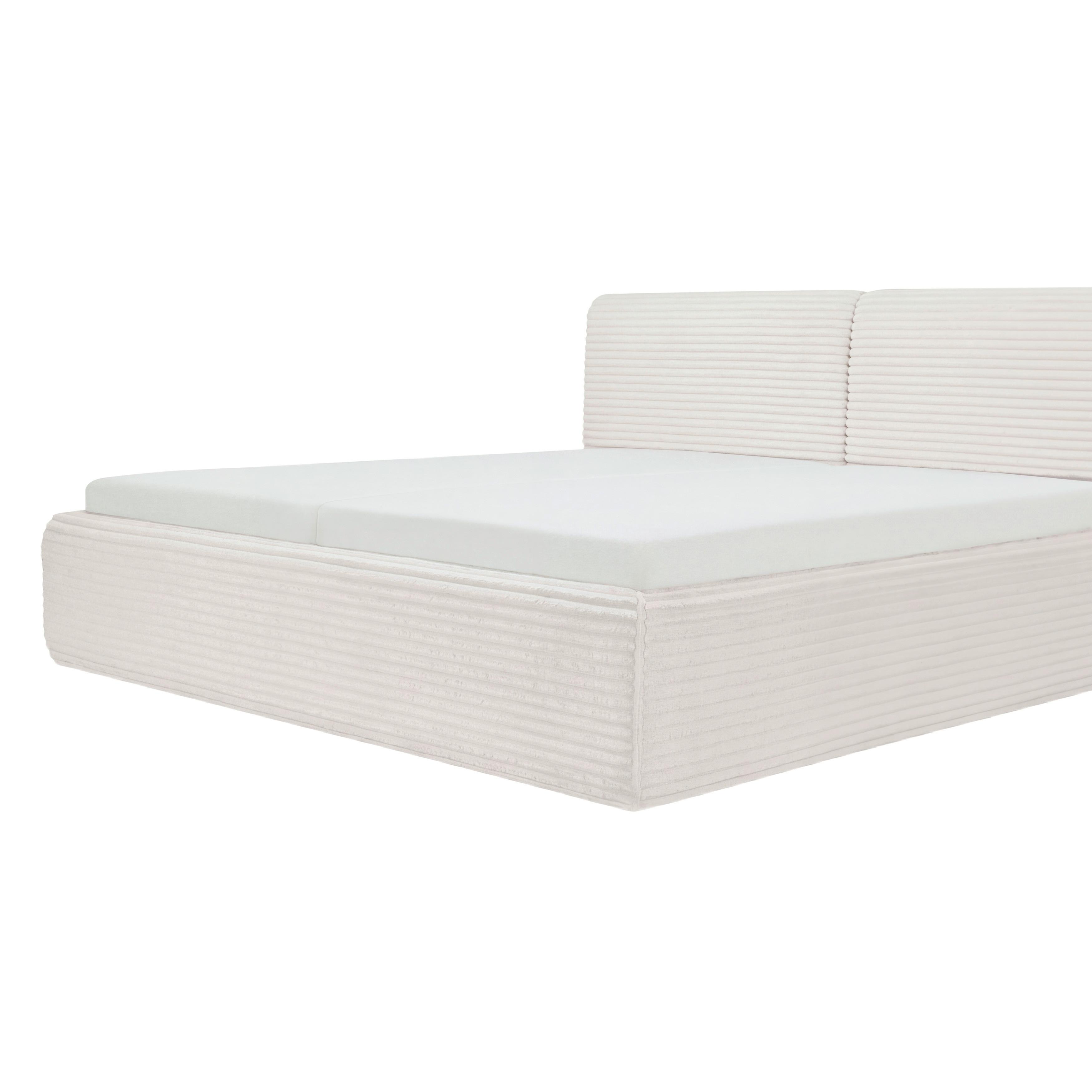 STOPPAD SÄNG TESSIN - cremefärgad, Klassisk, textil (160/200cm) - Premium Living