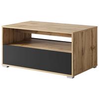 Klubska Miza Nairobi-ii, Barva Hrasta, Črna - hrast wotan/črna, Trend, umetna masa/leseni material (90/45/55cm) - Livetastic