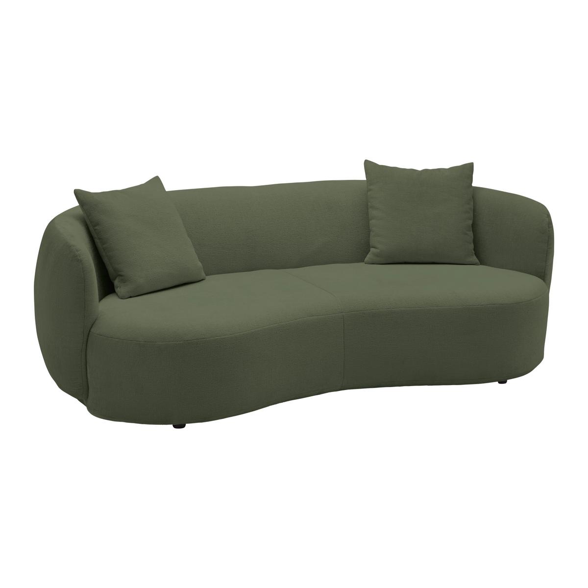 Bigsofa Leonas Grün - Schwarz/Grün, MODERN, Kunststoff/Textil (235/72/110cm) - Premium Living