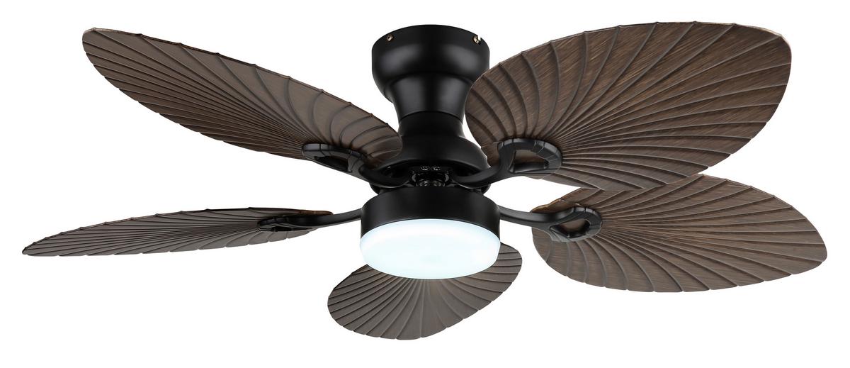 DECKENVENTILATOR 03672B ELISE - opale/noir, Konventionell, matière synthétique/métal (107/28,5cm) - Globo