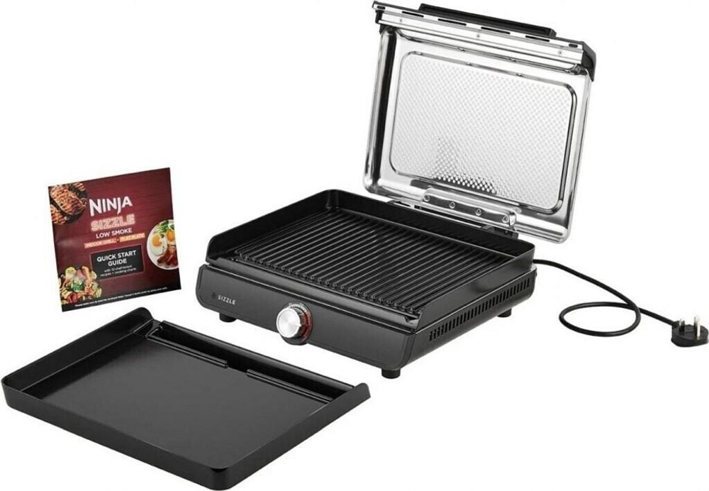 GRILL ELEKTRYCZNY GR101EU - czarny wysoki połysk/szary wysoki połysk, Basics, metal (35,5/37,5/13,7cm)