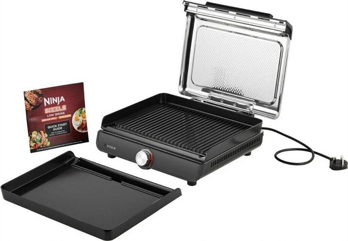 GRILL ELEKTRYCZNY GR101EU - czarny wysoki połysk/szary wysoki połysk, Basics, metal (35,5/37,5/13,7cm)