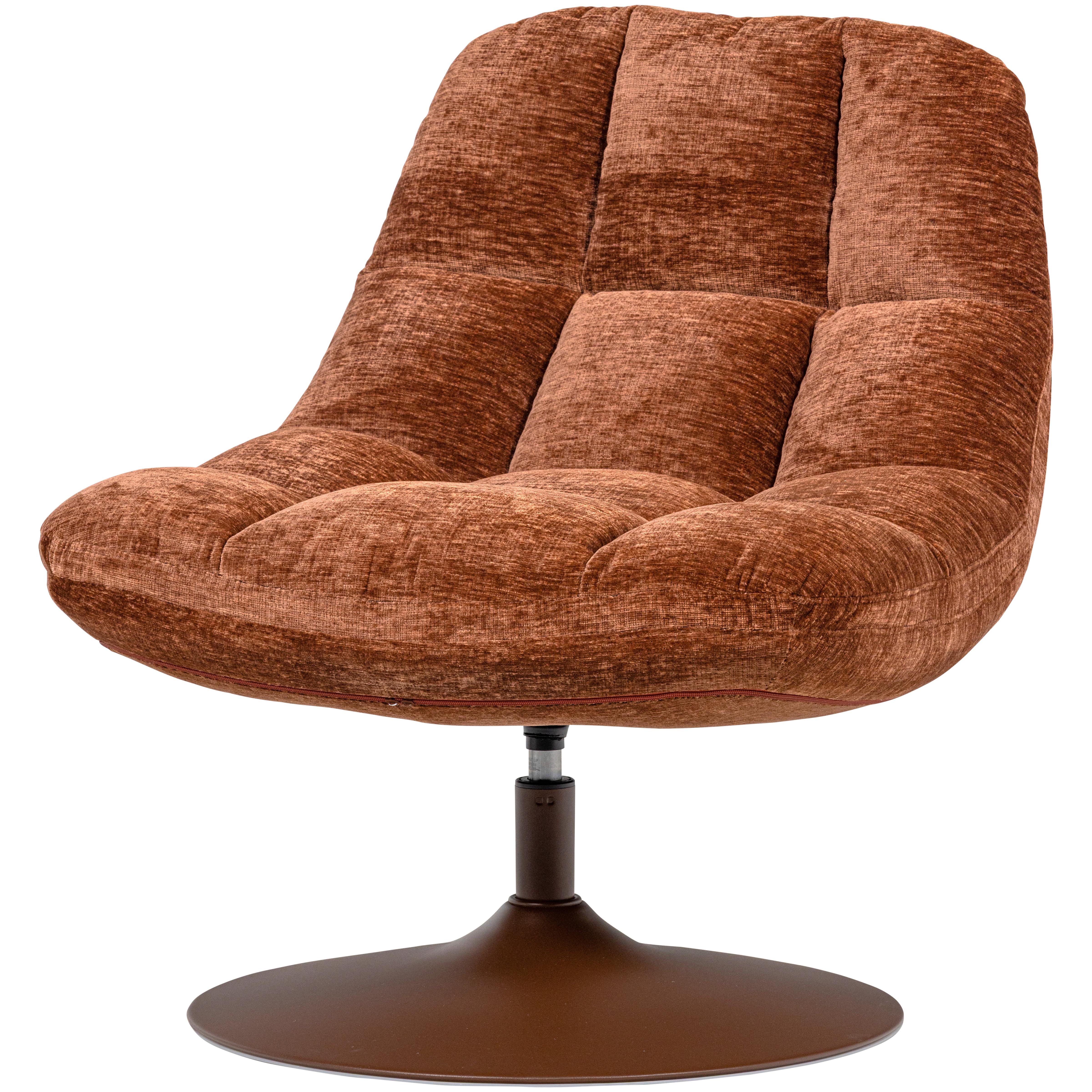 SESSEL Elvi Rostfarben B: 73cm - Rostfarben/Braun, Design, Textil/Metall (73/81/84cm) - Livetastic