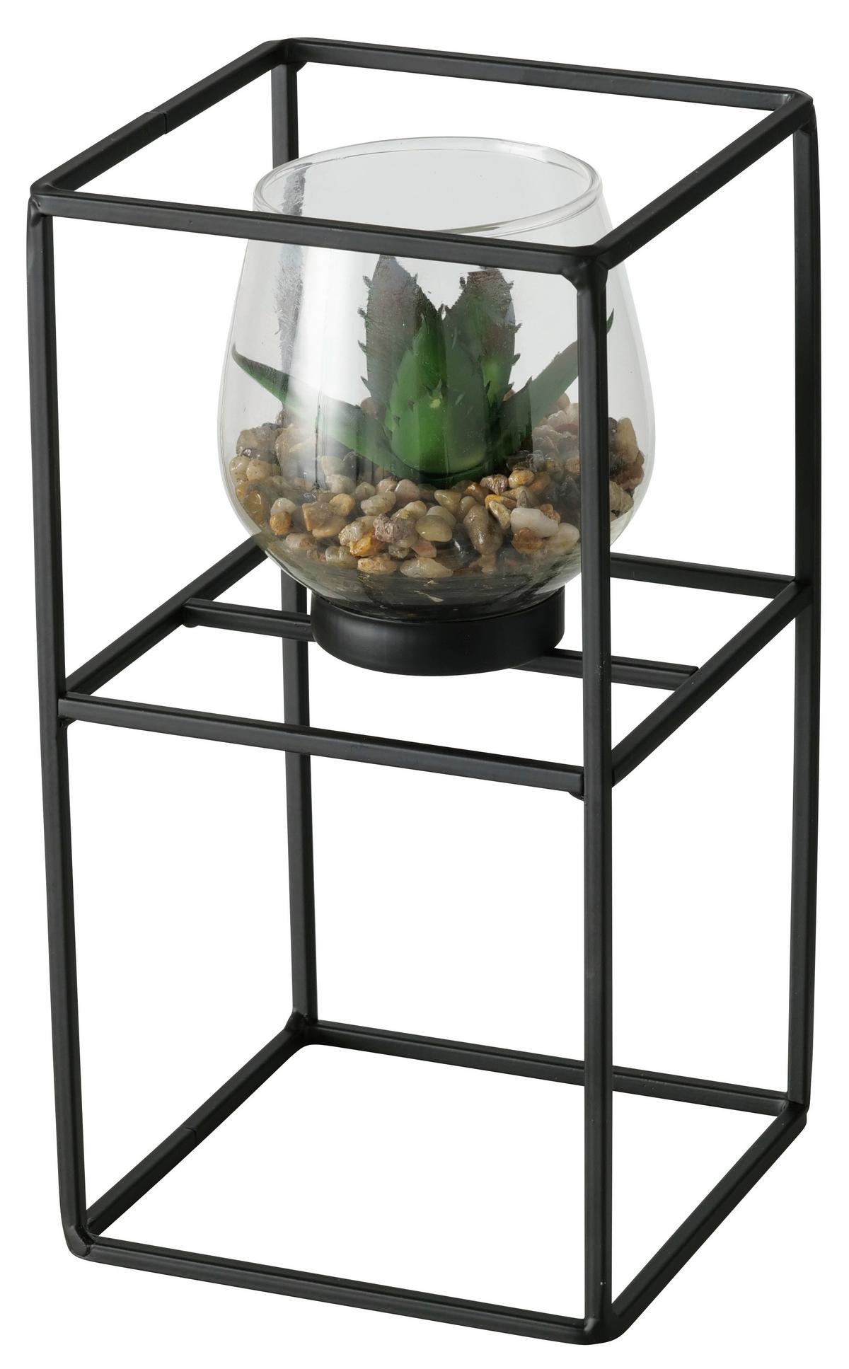 Műnövény Kaspóban Sukkulente - fekete/zöld, Modern, műanyag