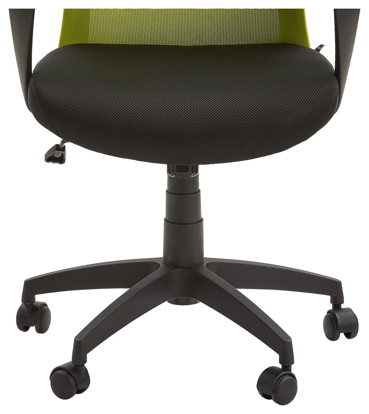 KRZESŁO OBROTOWE MŁODZIEŻOWE PAN - zielony/czarny, Konventionell, tworzywo sztuczne/metal (57/90,5-98/59cm) - Carryhome