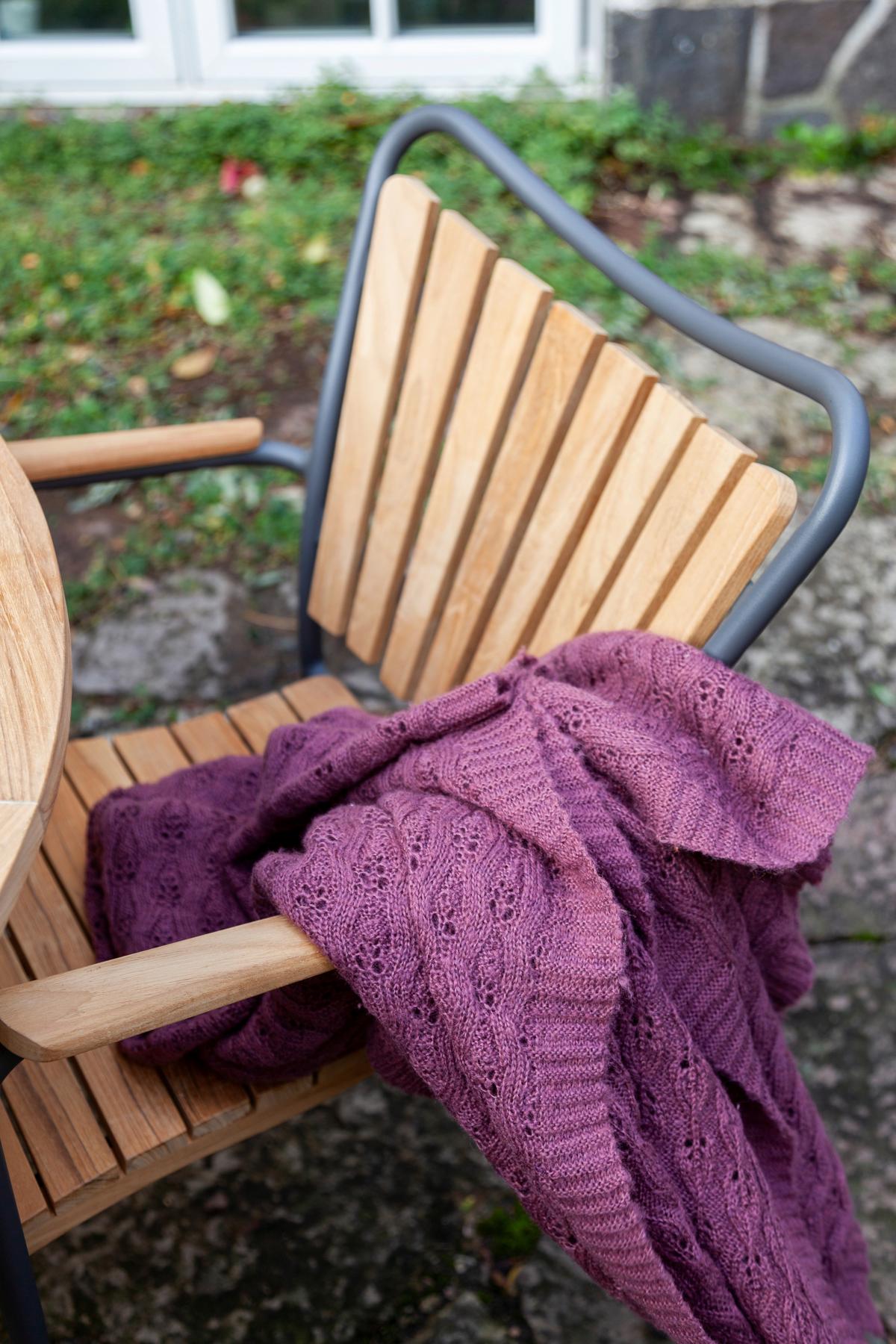 Gartenstuhl Ellen Anthrazit/Teak stapelbar - Anthrazit/Teakfarben, KONVENTIONELL, Holz/Metall (58,5/78/56,5cm) - Gardenson