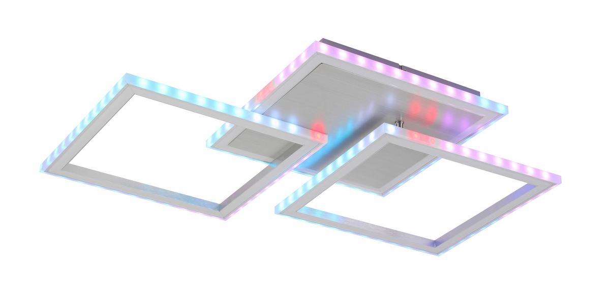 Led Mennyezeti Lámpa Qinton - alumíniumszínű, Romantik / Landhaus, műanyag/fém (95/44/7,3cm) - Premium Living
