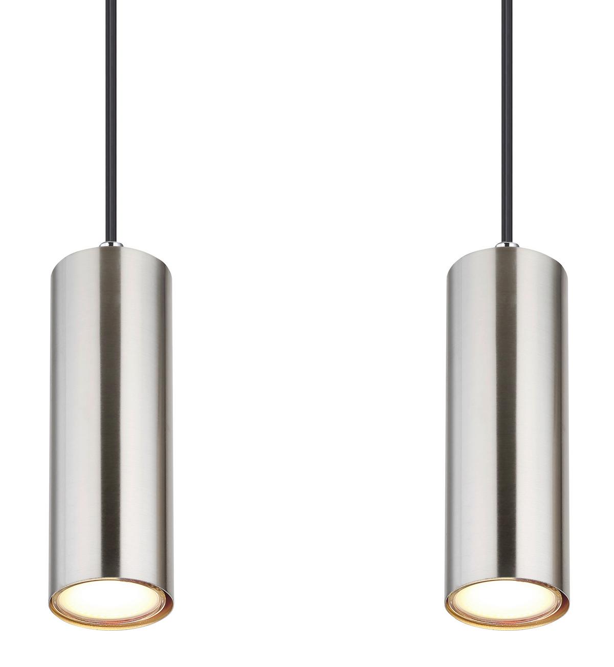 Hängeleuchte Robby max. 35 Watt - Chromfarben, Design, Metall (65/6/120cm) - Globo