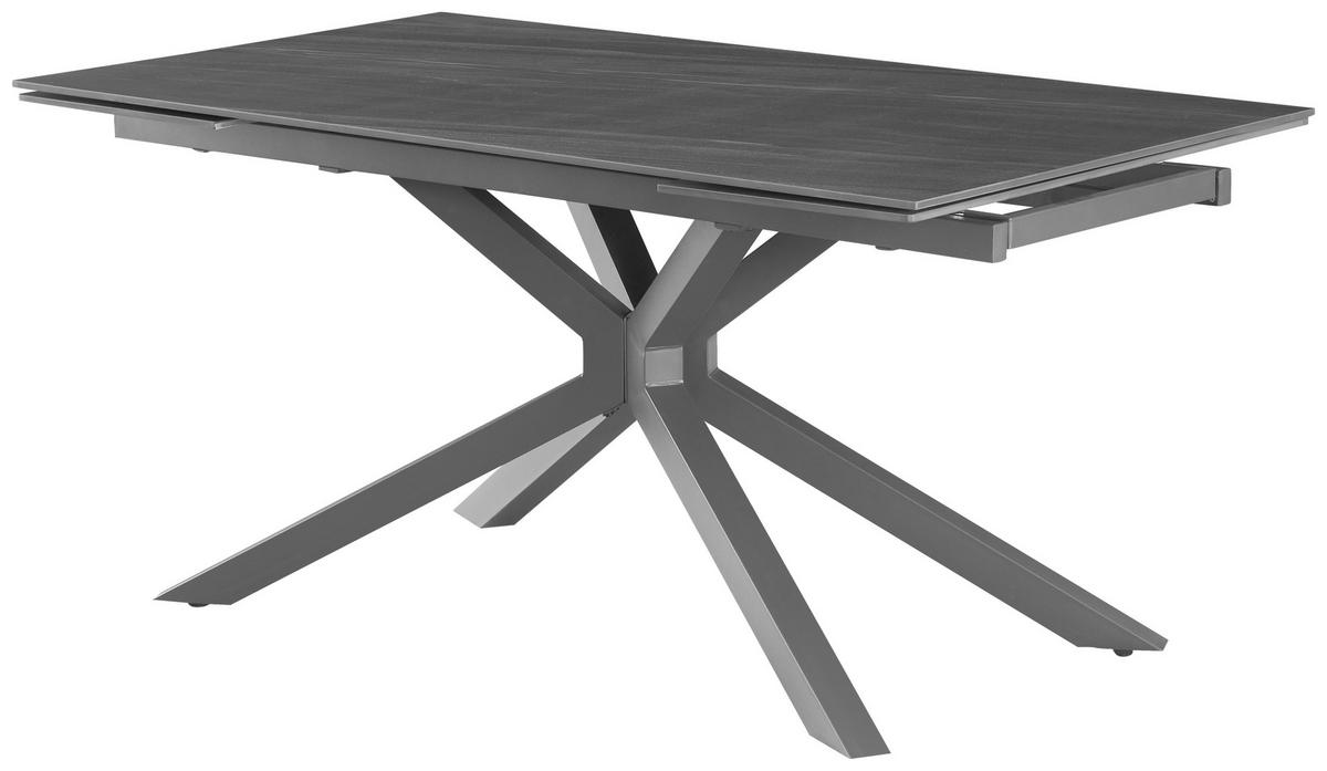 Jedilna Miza Lorenzo, Keramika, 160-240x90 - temno siva/siva, Konvencionalno, kovina/keramika (160-240/75/90cm) - MID.YOU