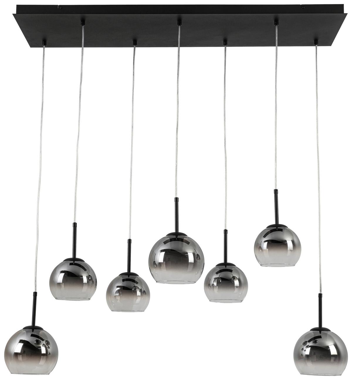 LAMPA WISZĄCA VICTORIA - czarny/kolor chromowy, Trend, tworzywo sztuczne/metal (110/31/120cm) - Novel