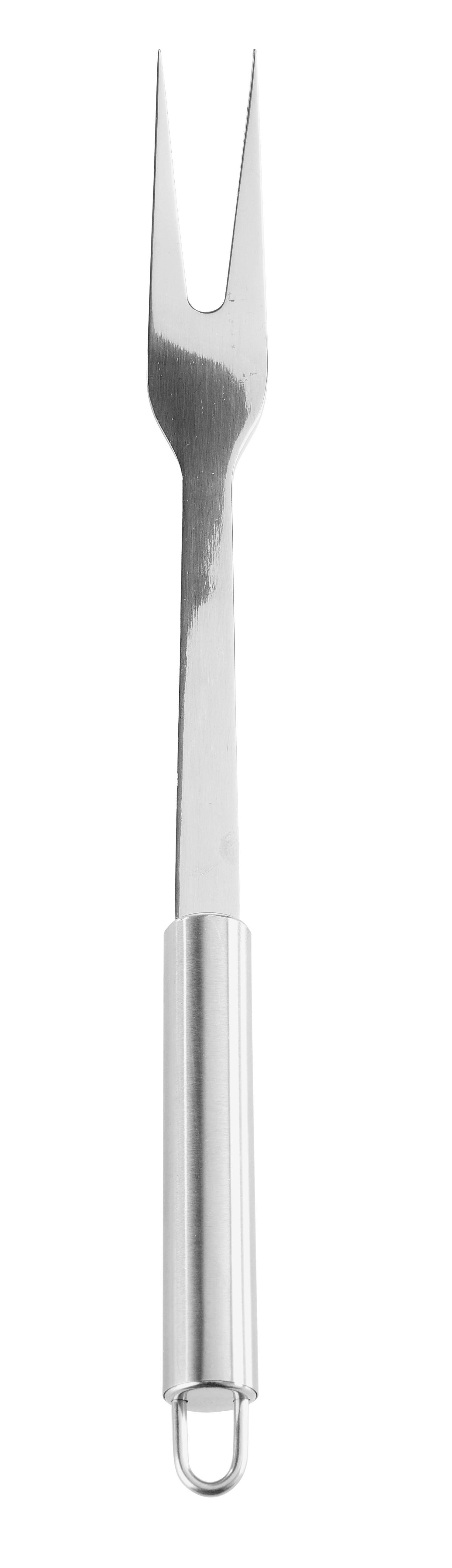 FLEISCHGABEL DANI - Edelstahlfarben, Konventionell, Metall (31,5cm) - Modern Living