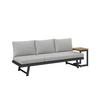 TUINBANK LOAN - Antraciet/Donkergrijs, Modern, Hout/Textiel (210/84/78cm) - Bessagi Garden