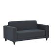 Schlafsofa Grau - Hellgrau/Schwarz, Kunststoff/Textil (146/71/81cm) - MÖMAX modern living