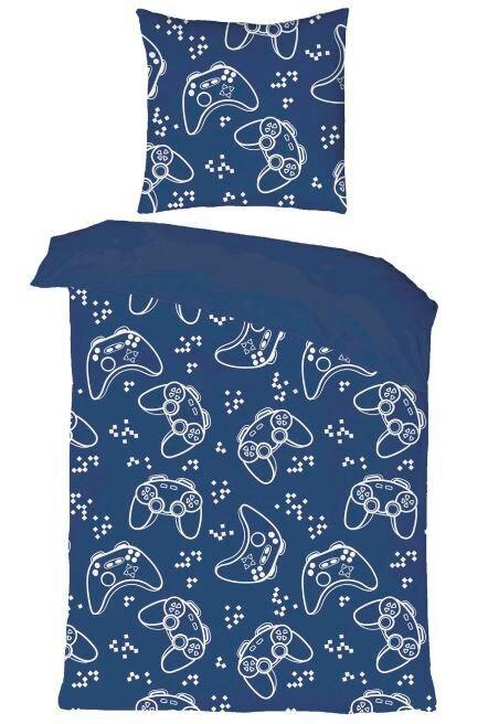 Lenjerie De Pat Pentru Tineret Gaming, Cca. 140x200/50x70 Cm - albastru, textil (140/200cm) - Modern Living