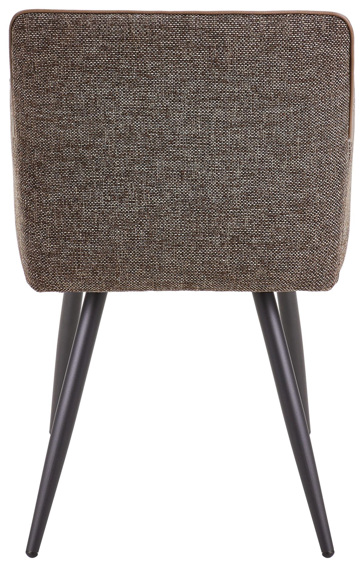 KRZESŁO Z PODŁOKIETNIKAMI LIAM - czarny/szary, Modern, metal/drewno (56/88/60cm) - Livetastic