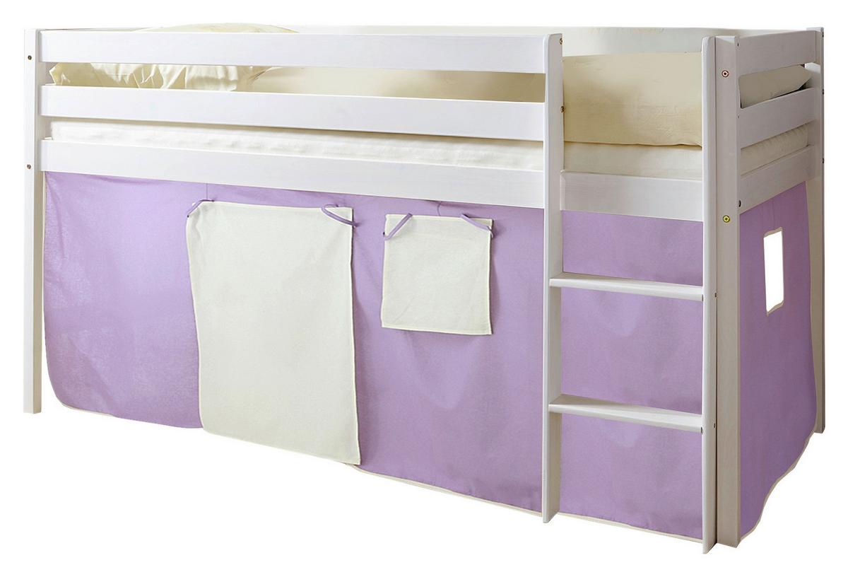 Pograd Malte, 90x200, Bor, Masivno, Lila - lila/bela, Natur, les (90/200cm) - MID.YOU