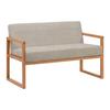 2-SITS SOFFA MALMÖ - ljusgrå/naturfärgad, Modern, trä/textil (120/75/69cm) - Mömax