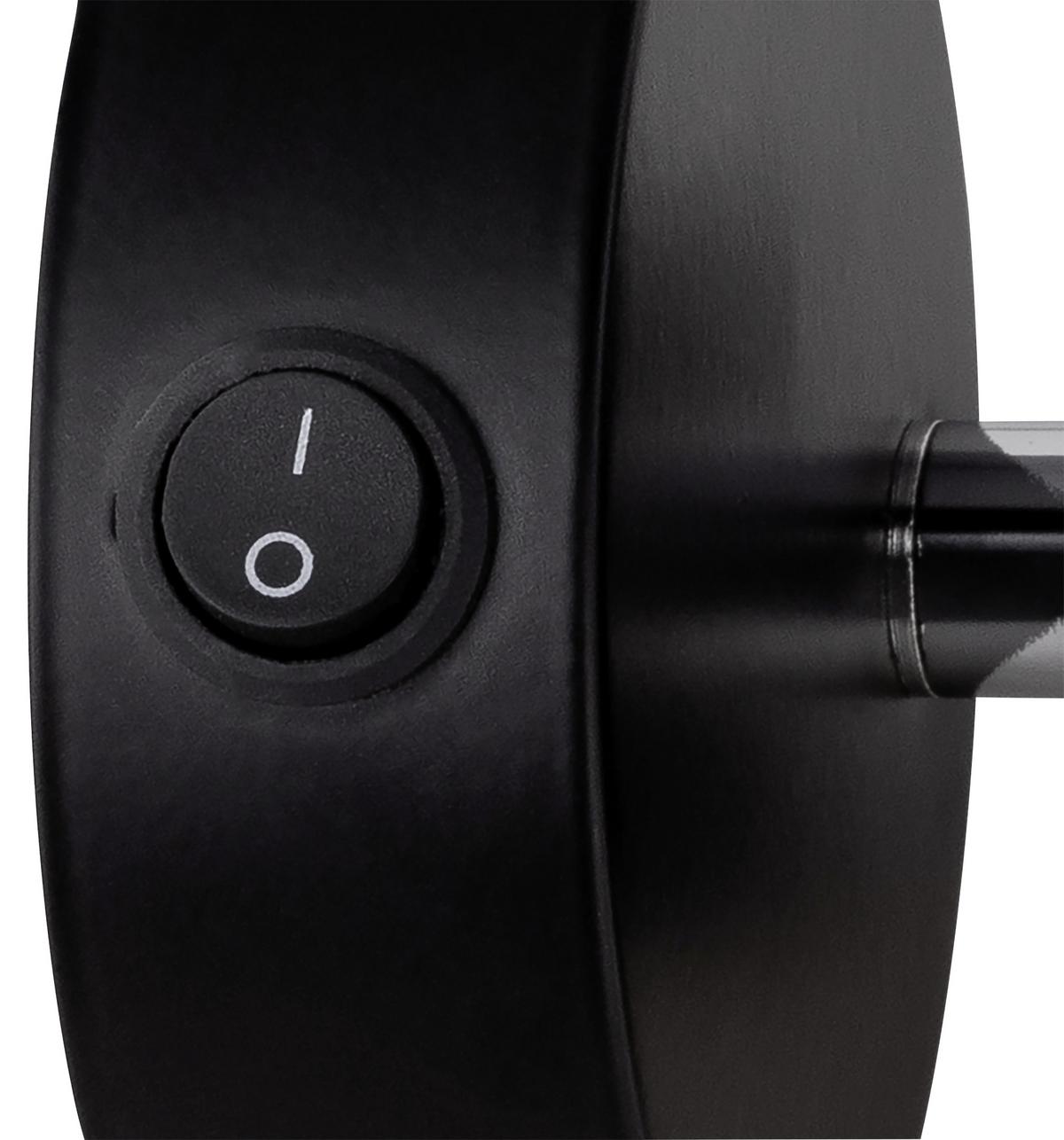 Strahler Tunno in Schwarz max. 15 Watt - Goldfarben/Schwarz, Design, Kunststoff/Metall (10/13/14,5cm) - Globo
