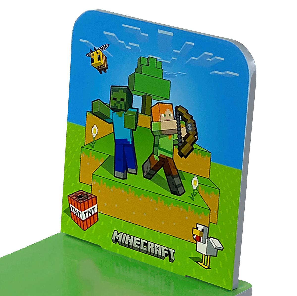 Kindersitzgruppe Minecraft 3-tlg. Grün/Blau - Multicolor, MODERN, Holz/Holzwerkstoff (60kg) - Minecraft