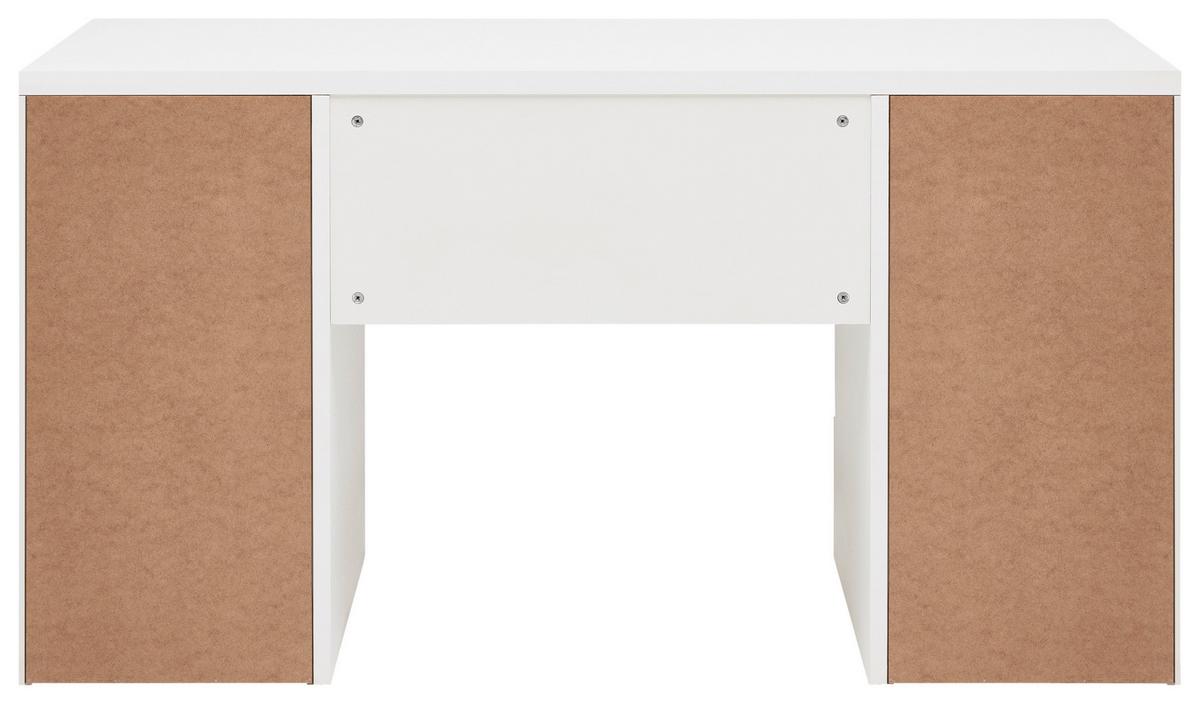 Schreibtisch Carlos Weiss CARLOS WEISS - Weiß, MODERN, Holzwerkstoff (146/75/60cm) - Mömax