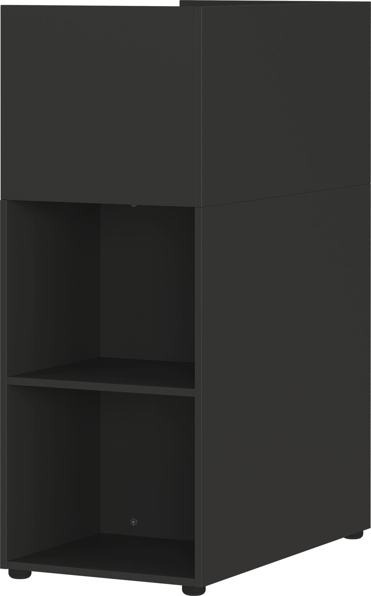Raumteiler Ribera in Graphitfarben - Graphitfarben/Schwarz, Modern, Holzwerkstoff/Kunststoff (80/112/44cm) - Premium Living