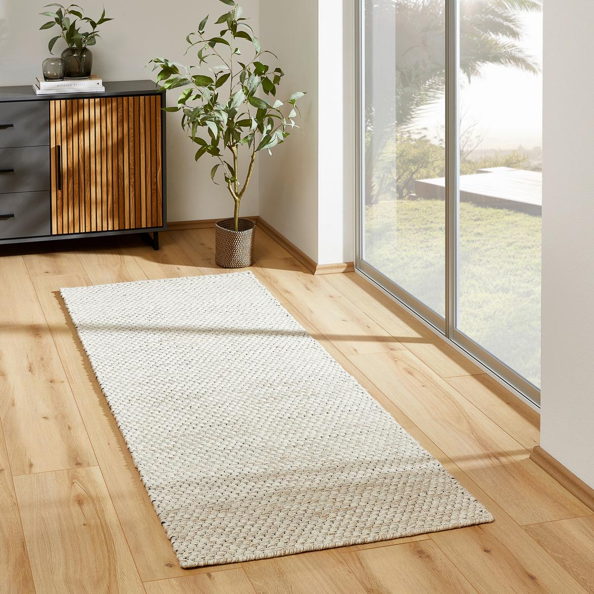 CHODNIK HAPPY - biały, Konventionell, tkanina (80/250cm) - Boxxx