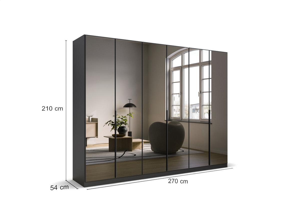 Ormar S Klasičnim Vratima Skyla - siva, Moderno, drvni materijal/metal (271/210/54cm) - Modern Living