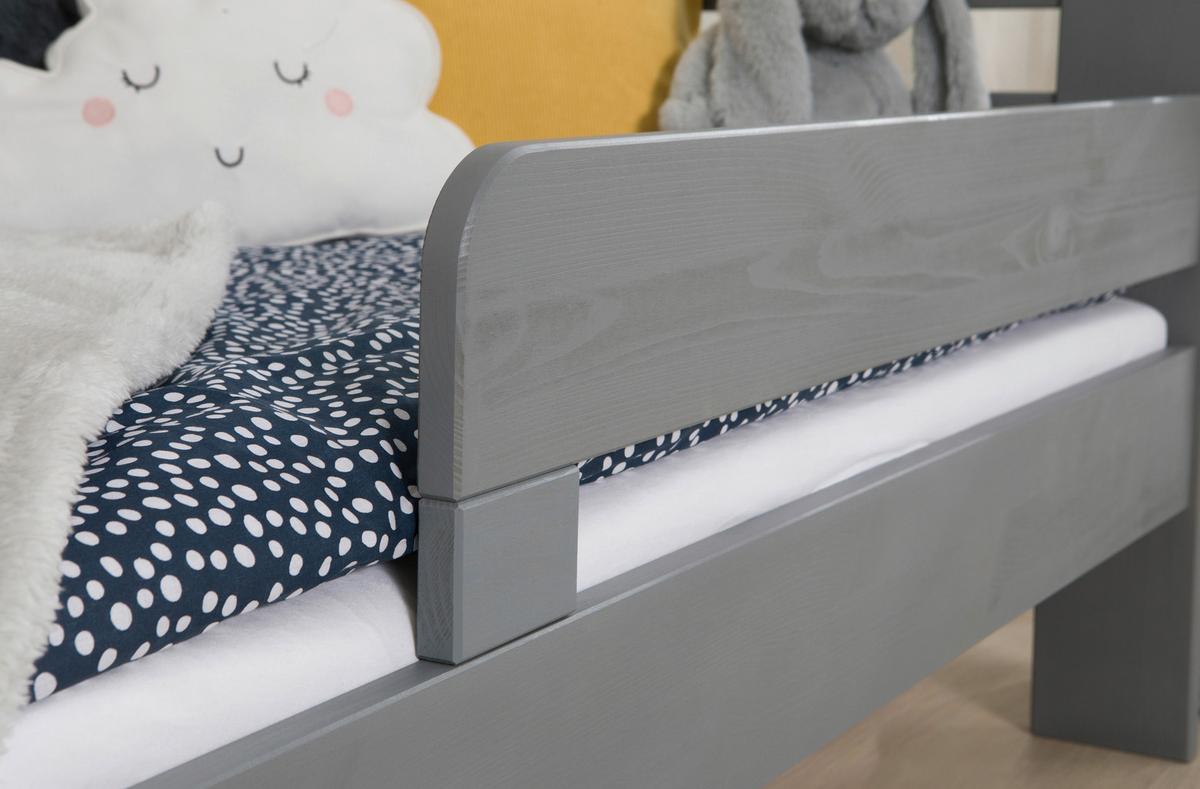 Bett Bennet mit Matratze ca. 90x200 cm Hellgrau - Hellgrau, MODERN, Holz/Textil (90/200cm) - MID.YOU