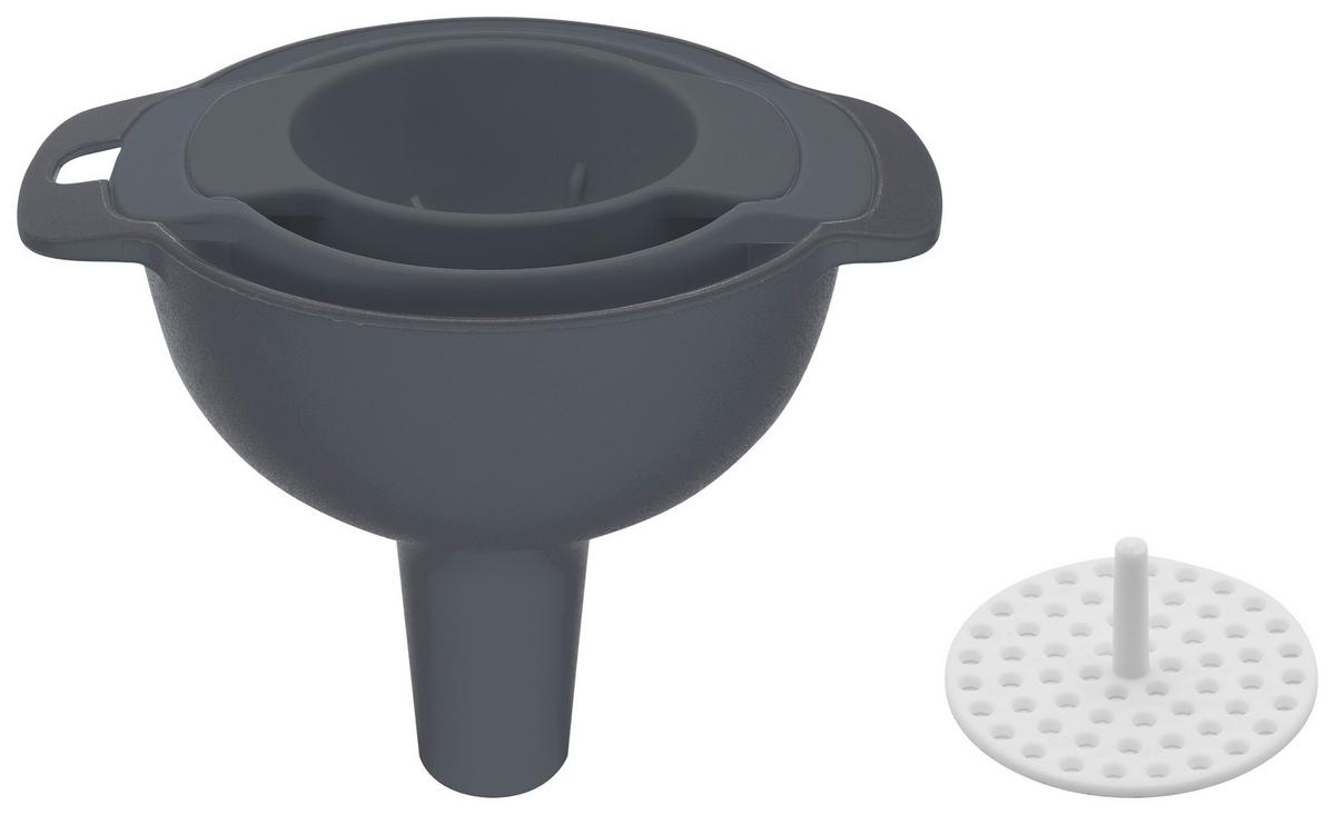 Set de pâlnii Kiki - gri, Konventionell, plastic - Mömax