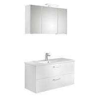 ŁAZIENKA TIVOLI  312 - biały wysoki połysk/biały, Konventionell, materiał drewnopochodny/metal (100cm) - Xora