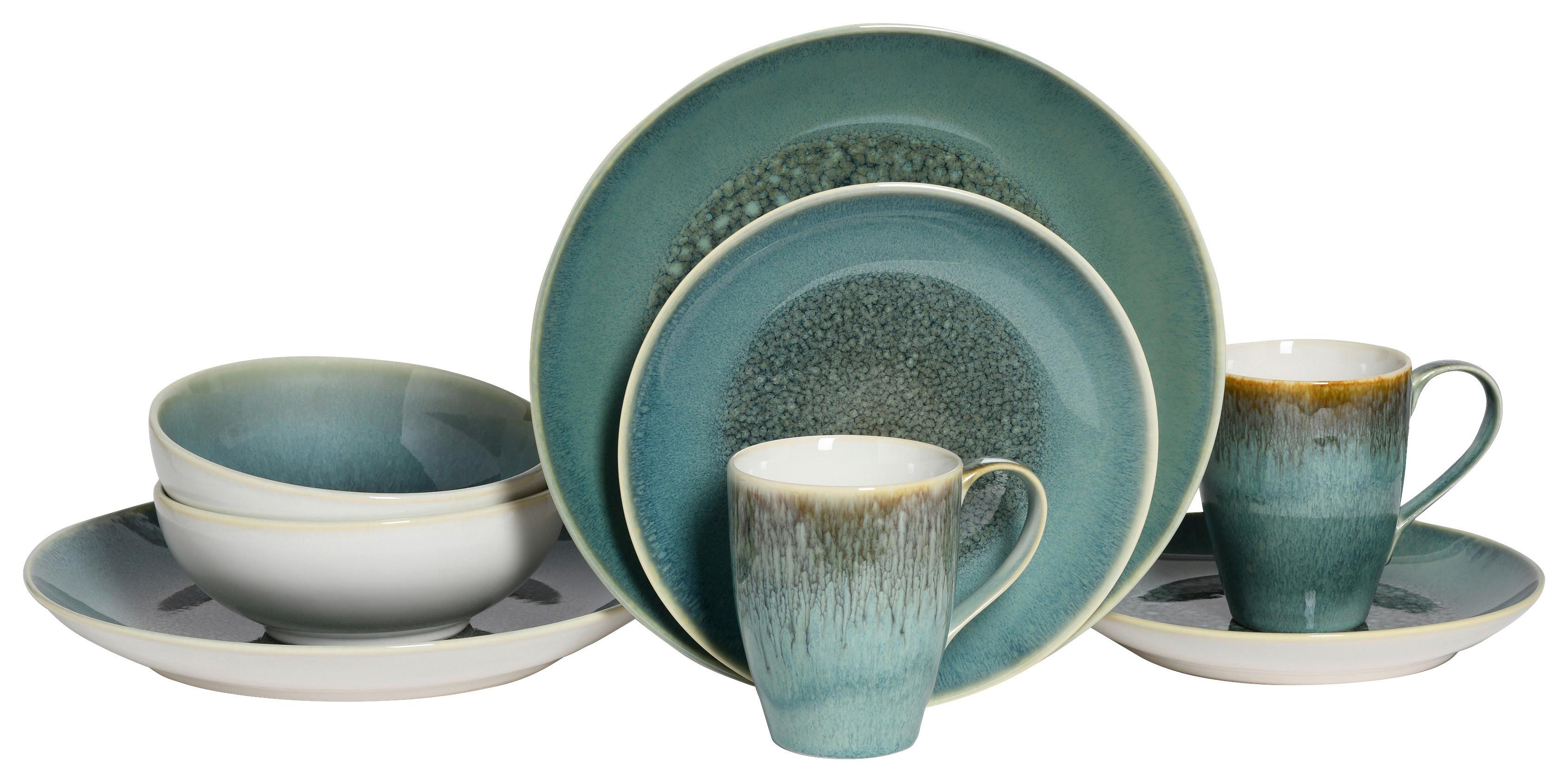 Kombinirani Servis Caldera Grün, 8-Delni - zelena/bela, Basics, keramika - Creatable