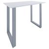 BARTISCH XONA B 140X80 - Weiss/Silberfarben, Konventionell, Holzwerkstoff/Metall (140/102/80cm)