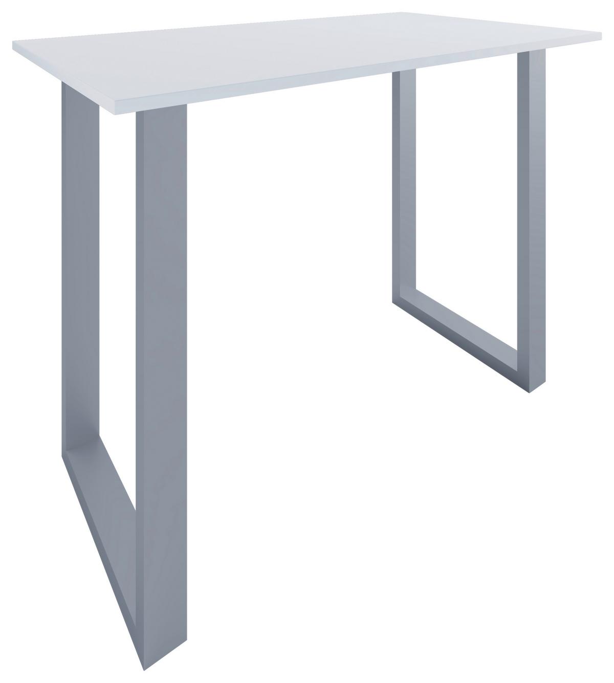 BARTISCH XONA B 140X80 - Weiss/Silberfarben, Konventionell, Holzwerkstoff/Metall (140/102/80cm)