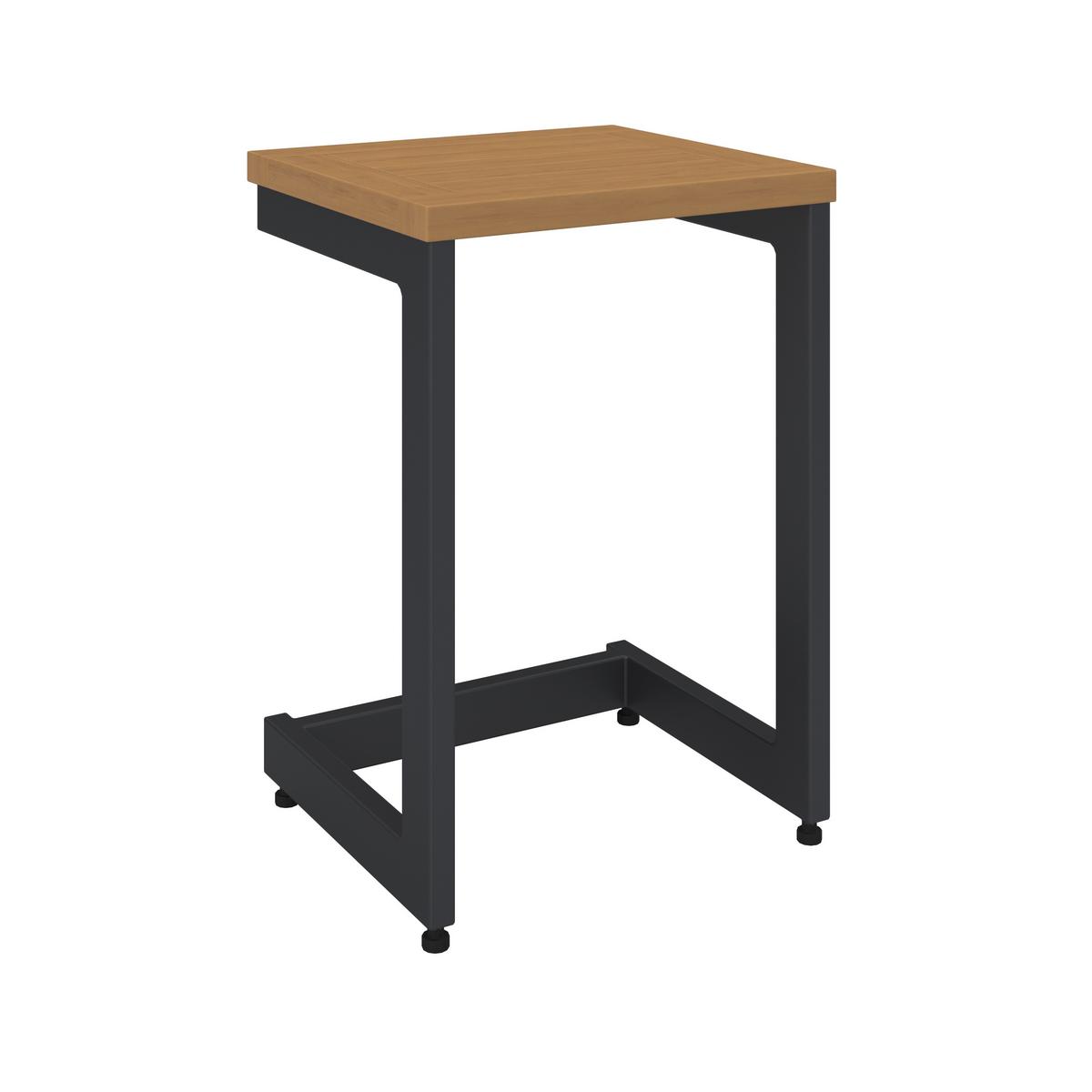 Gartenliege Loan Grau Holz Metall/Outdoorstoff +Tisch - Dunkelgrau/Anthrazit, MODERN, Holz/Textil (210/84/78cm) - Bessagi Garden