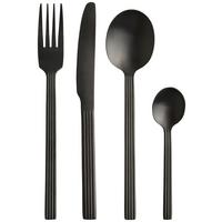 Jedilni Pribor Cross The Line - črna, Moderno, kovina - Modern Living