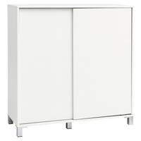 Schuhschrank "WL5.712", weiss - Silberfarben/Weiß, KONVENTIONELL, Holzwerkstoff/Kunststoff (100/108/37,5cm) - MID.YOU