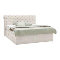 Boxspringbett Belano Creme ca. 160x200cm - Creme, Konventionell, Holz/Holzwerkstoff (160/200cm) - Premium Living