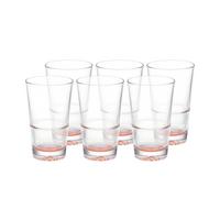 KOMPLET SZKŁA STOŁOWEGO AGNETO - pomarańczowy, Modern, szkło (420ml) - Bessagi Home