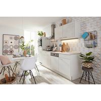 Küchenblock inkl. 4 E-Geräte PN 80/100 - Weiß/Grau, MODERN, Holzwerkstoff (280cm) - Pino