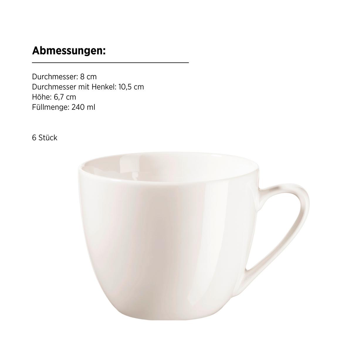 KAFFEESERVICE BELMIRA - Weiss, Basics, Keramik - Mäser