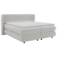Boxspring Krevet Elodie - svijetlo siva/crna, Konvencionalno, tekstil/plastika (180/200cm) - Premium Living