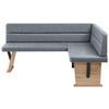 Eckbank in Eiche Artisan/Grau - Eiche Artisan/Grau, Basics, Holz/Textil (181/85/141cm) - Based