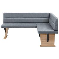 Eckbank in Eiche Artisan/Grau - Eiche Artisan/Grau, Basics, Holz/Textil (181/85/141cm) - Based