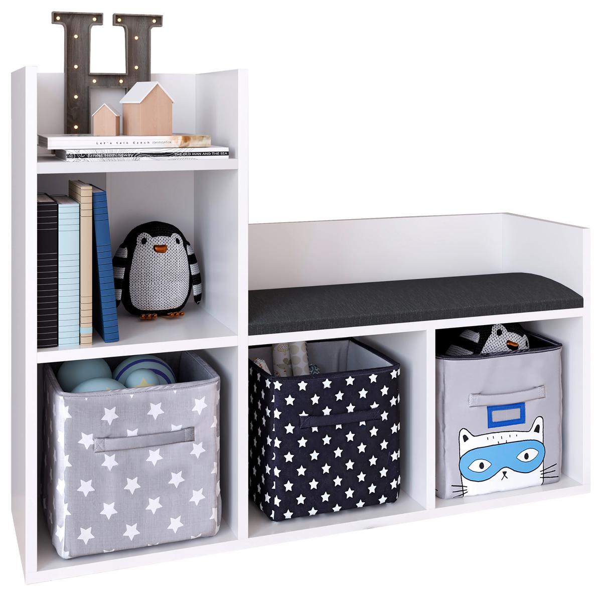 Regal Lelus, Bela - bela, Moderno, leseni material (108/88/34cm) - MID.YOU
