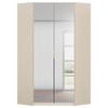 DULAP PE COLT ALABAMA - argintiu/transparent, Modern, material pe bază de lemn (117/229/117cm) - Modern Living