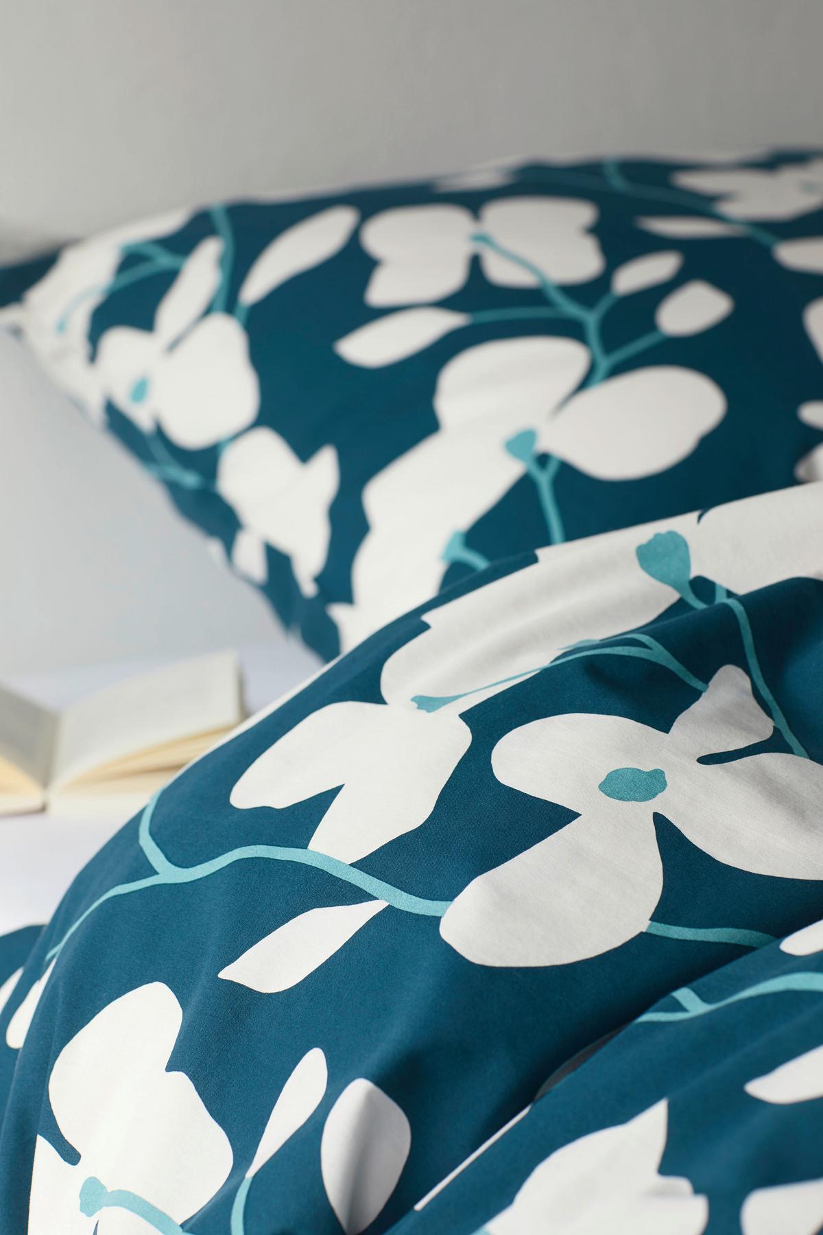 POŚCIEL COVERED FREE TWINE - petrol, Basics, tkanina (155/220cm) - Yes for bed
