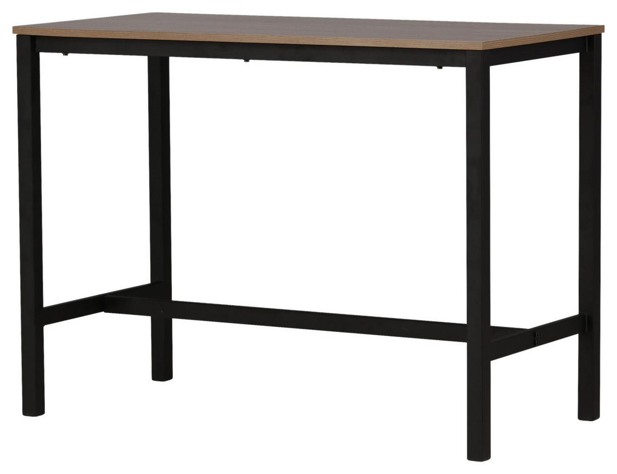 BARTISCH CAMDEN - Walnussfarben/Schwarz, Design, Holzwerkstoff/Metall (120/60/90cm) - Livetastic