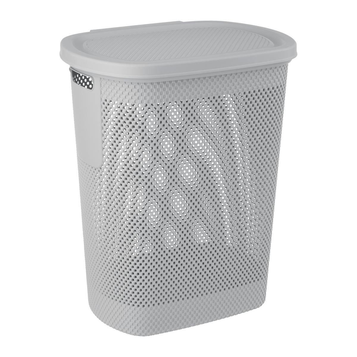 bac à linge Grau ca. 58l - Grau, Konventionell, Kunststoff (47,5/36/57,5cm)