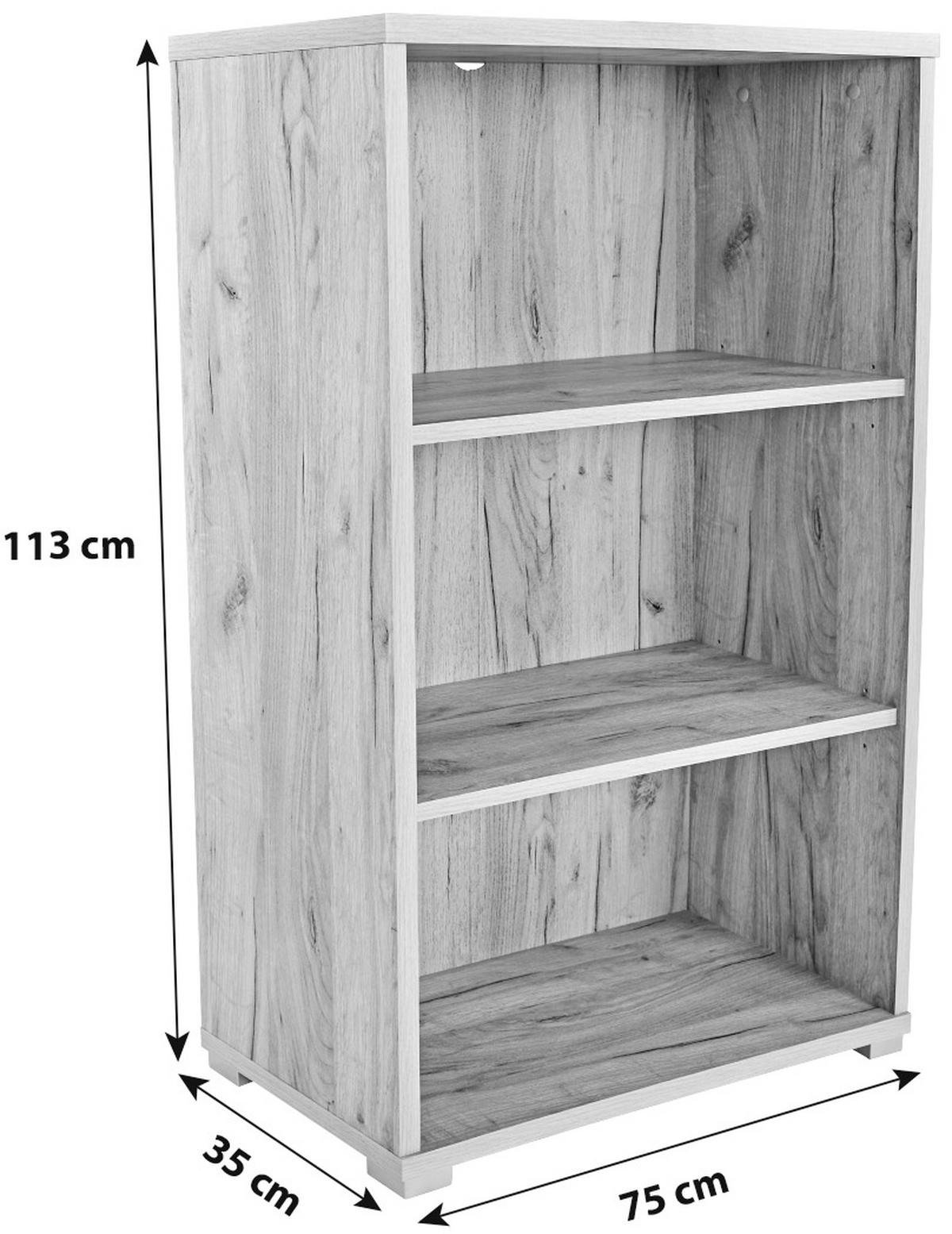 Raft pentru documente Profi - culoare lemn stejar, Modern, material pe bază de lemn (75/113/35cm) - Modern Living