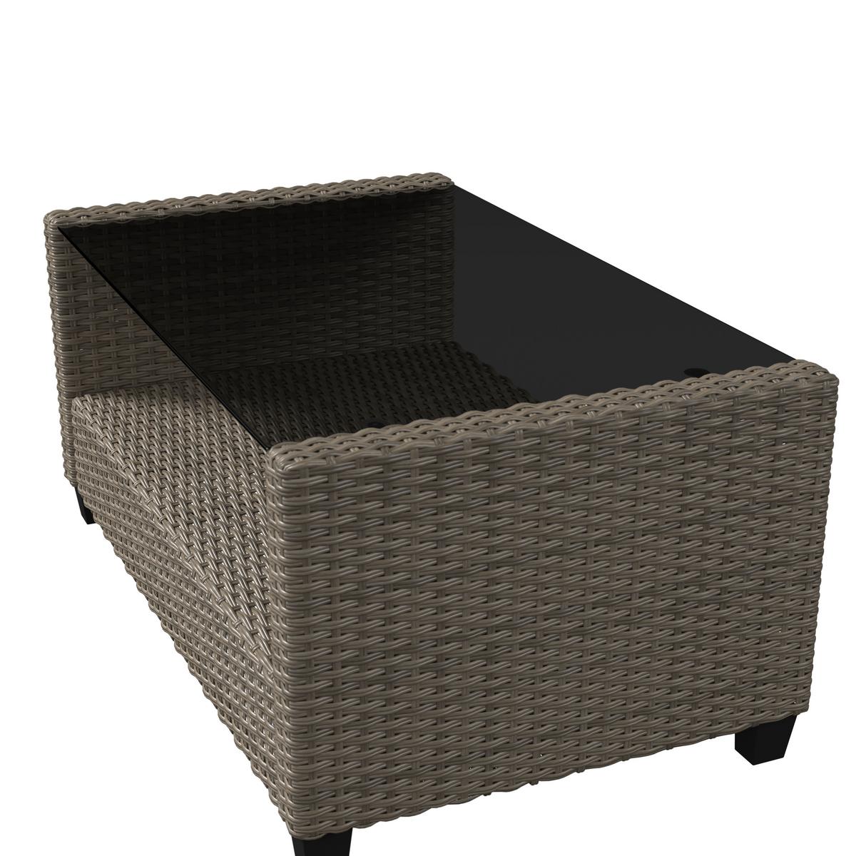 Gartenset Hannah Grau, 4-teilig - Grau, Basics, Kunststoff/Textil (55,5/92,5/42cm) - Mömax